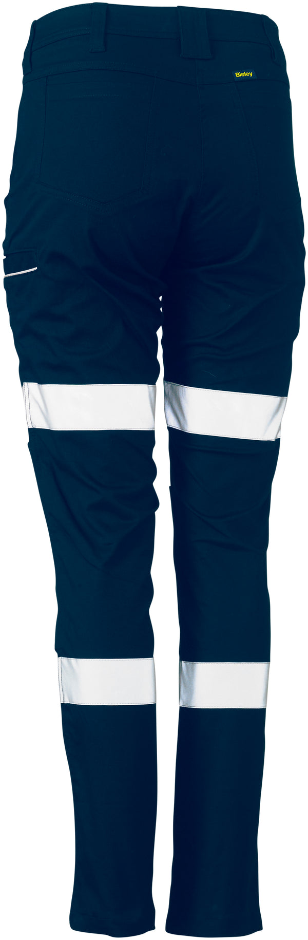 Womens Taped Mid Rise Stretch Cotton Pants