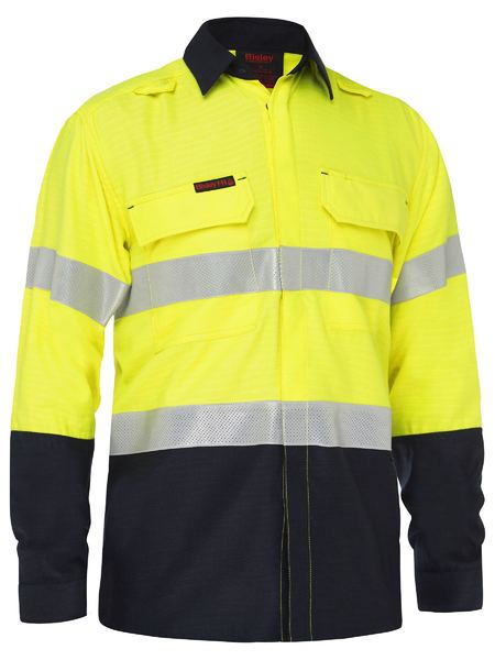 Bisley APEX 185 Taped Hi-Vis FR Ripstop Vented Shirt