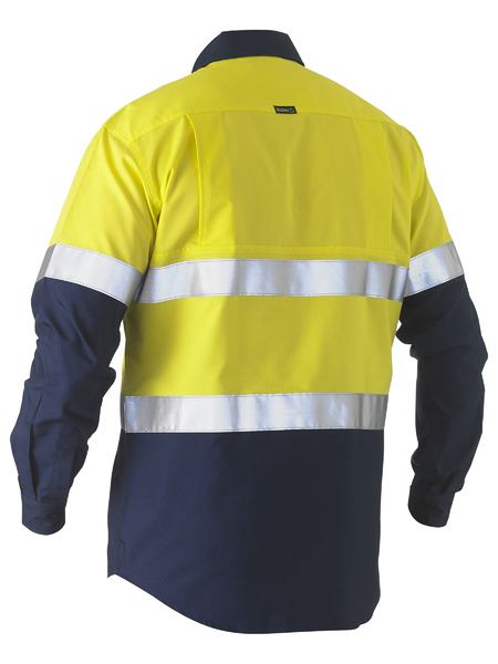 Bisley Recycle Taped Two Tone Hi-Vis Drill Shirt