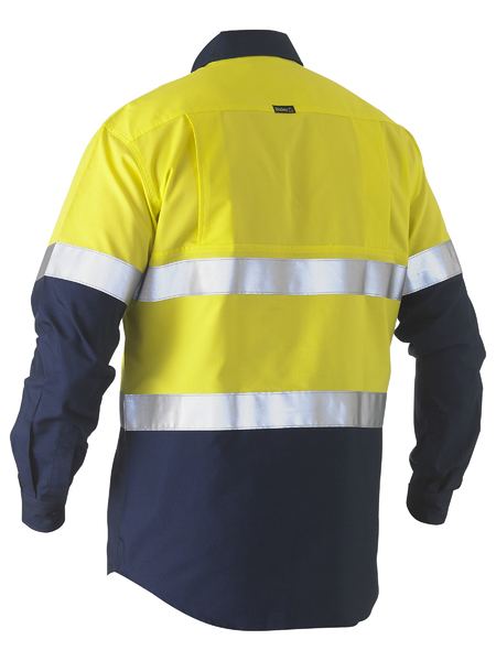 Bisley Recycle Taped Two Tone Hi-Vis Drill Shirt