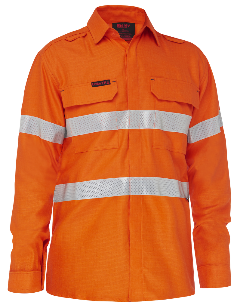 Bisley APEX 160 Taped Hi-Vis FR Ripstop Vented Shirt
