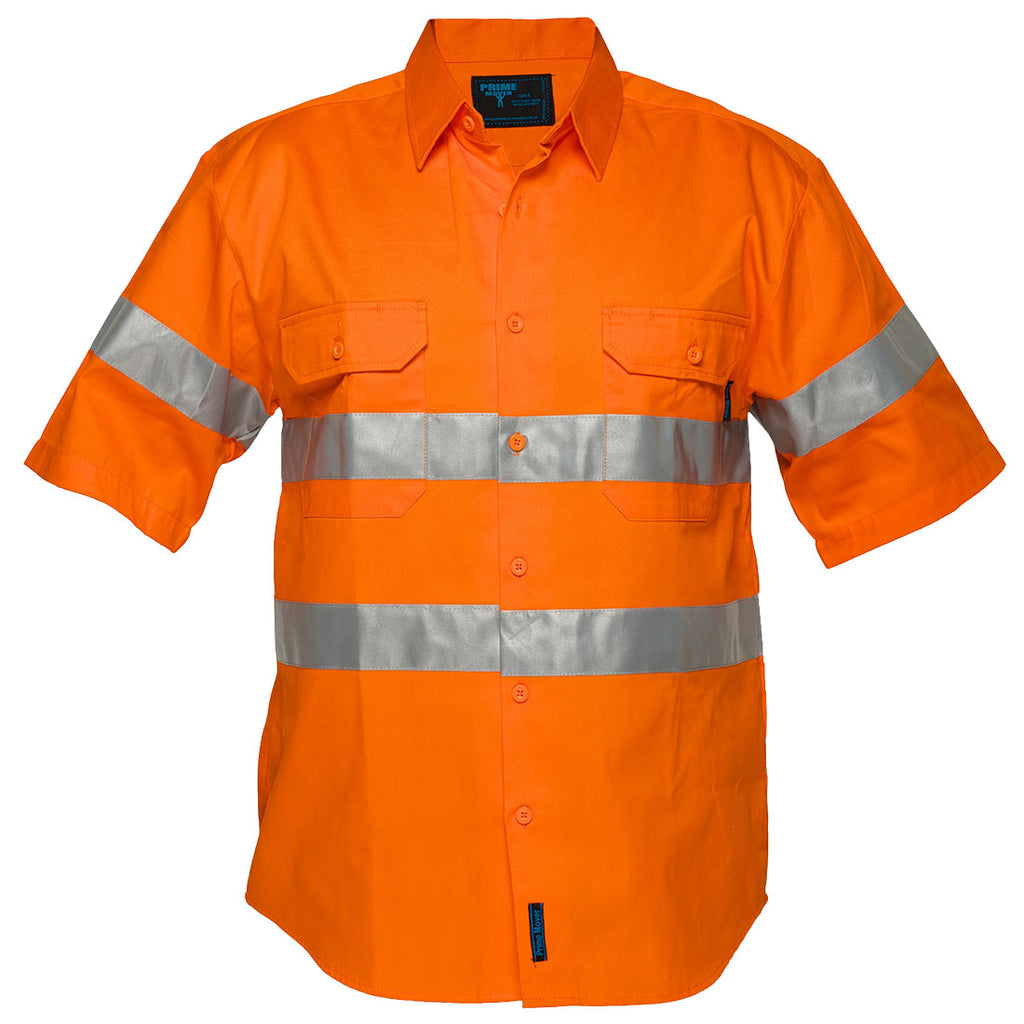 Hi-Vis Regular Weight Short Sleeve Shirt with Tape