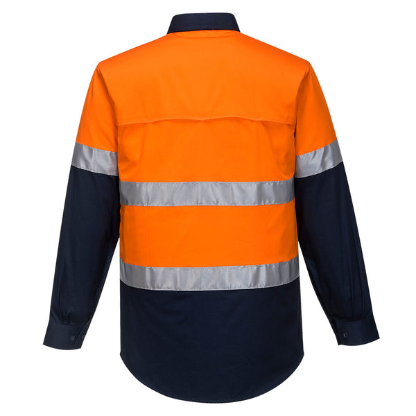 Hi-Vis Two Tone Lightweight Long Sleeve Shirt with Tape