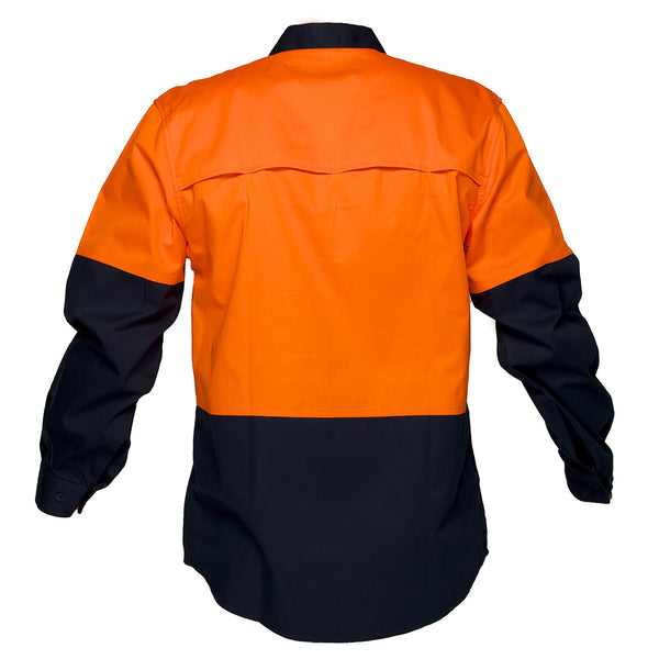 Hi-Vis Two Tone Lightweight Long Sleeve Closed Front Shirt