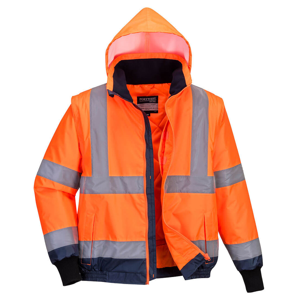 Hi-Vis Essential 2-in-1 Bomber Jacket with tape