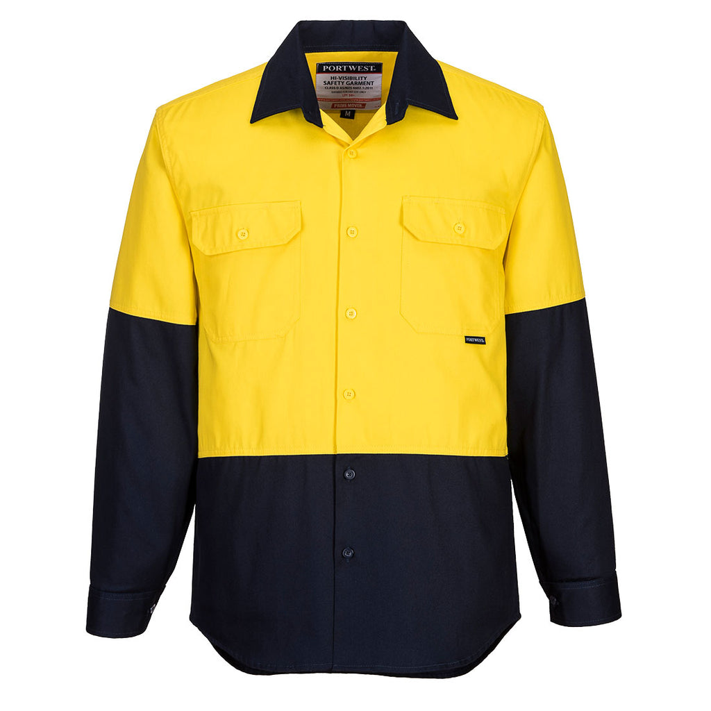 Hi-Vis Two Tone Regular Weight Long Sleeve Shirt