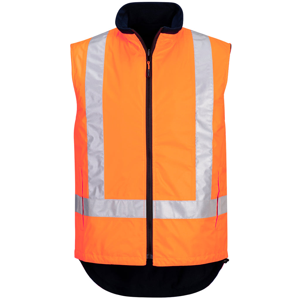 Cross Back Polar Fleece Reversible Vest