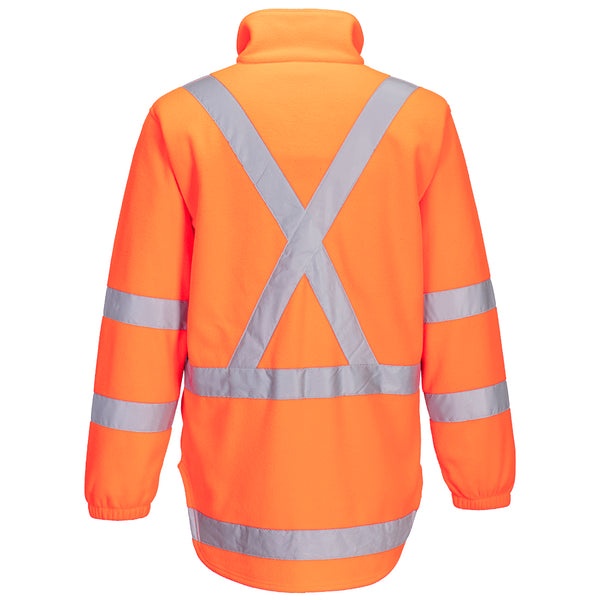 Hi-Vis X Back Portwest 1/4 Zip Polar Fleece