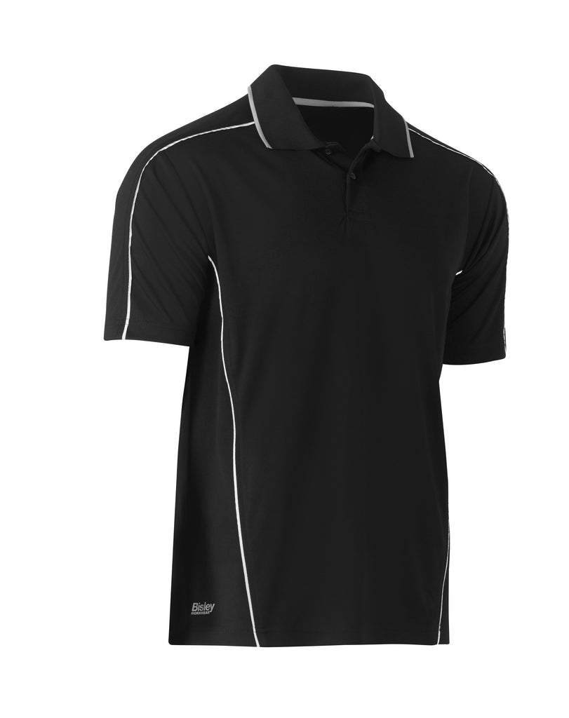 Cool Mesh Polo With Reflective Piping