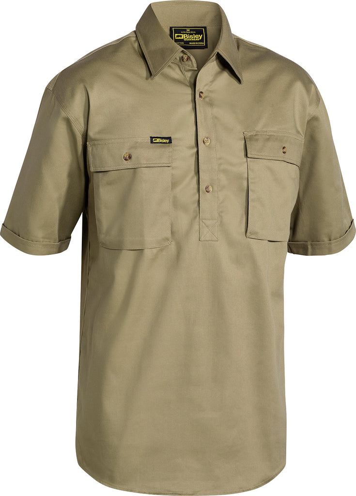 Closed Front Cotton Drill Shirt