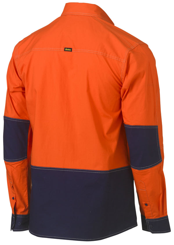 FLX & MOVE Two Tone Hi-Vis Utility Long Sleeve Shirt