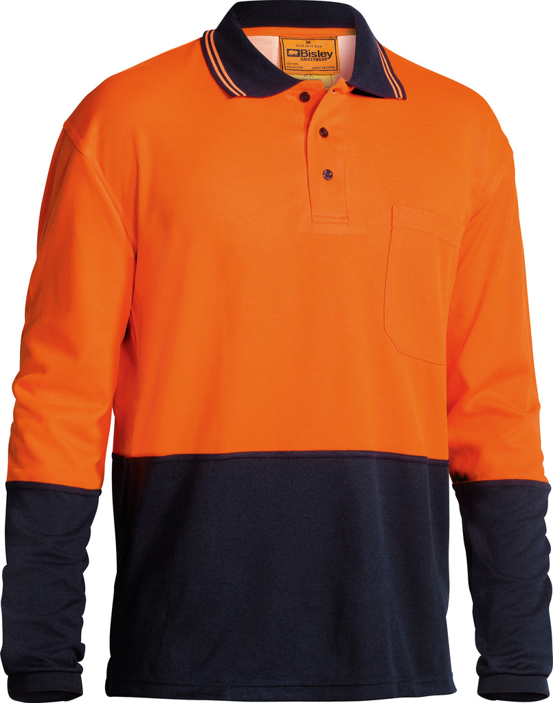 Hi-Vis Long Sleeve Polo Shirt