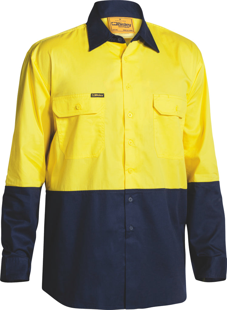 Hi-Vis Cool Lightweight Drill Long Sleeve Shirt