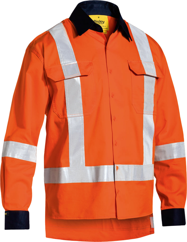 Taped Hi-Vis TTMC Cool Lightweight Long Sleeve Drill Shirt