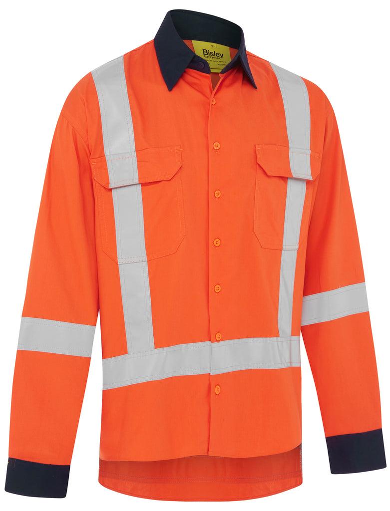 X Taped Hi-Vis TTMC Cool Lightweight Long Sleeve Drill Shirt