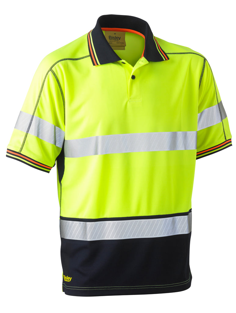 Taped Hi-Vis Bisley Polyester Mesh Polo