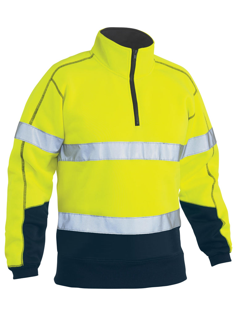 Taped Bisley Hi-Vis 1/4 Zip Fleece Pullover