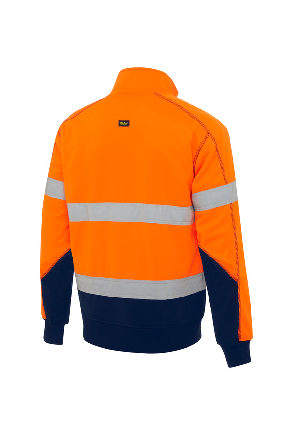 Taped Bisley Hi-Vis 1/4 Zip Sherpa Lined Fleece Pullover