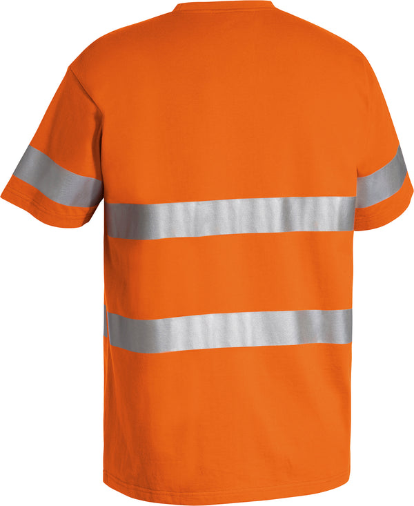 Taped Bisley Hi-Vis Cotton T-Shirt Short Sleeve