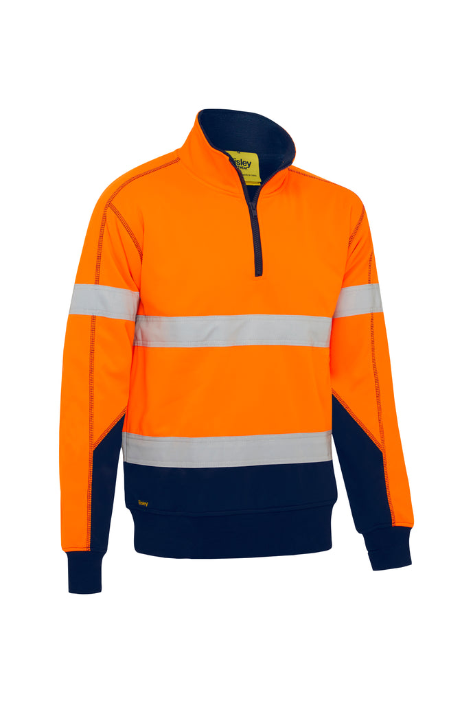 Taped Hi-Vis 1/4 Zip Fleece Pullover With Sherpa Lining