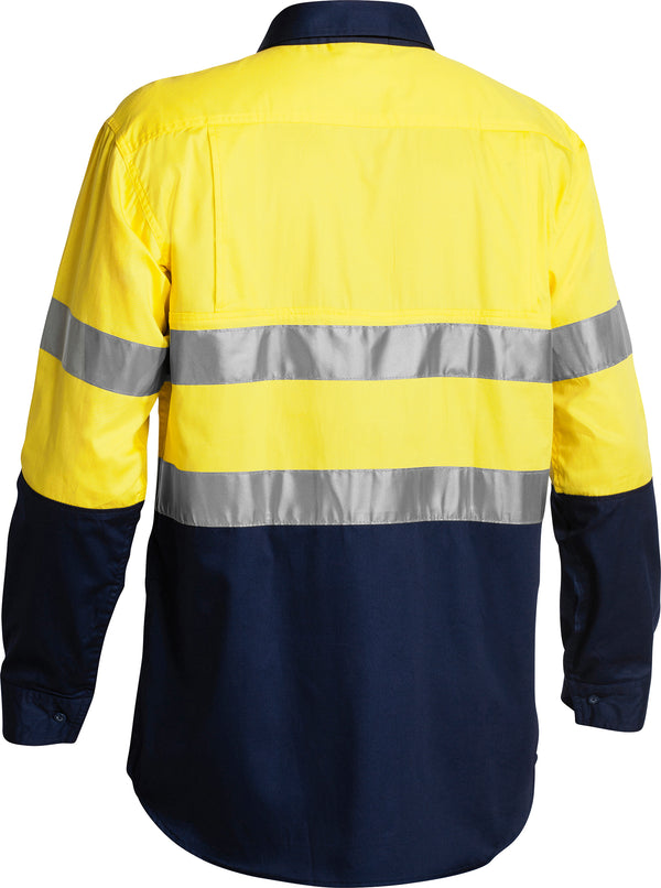 Taped Hi-Vis Cool Lightweight Long Sleeve Shirt (Pink/Navy With NBCF Embroidery)