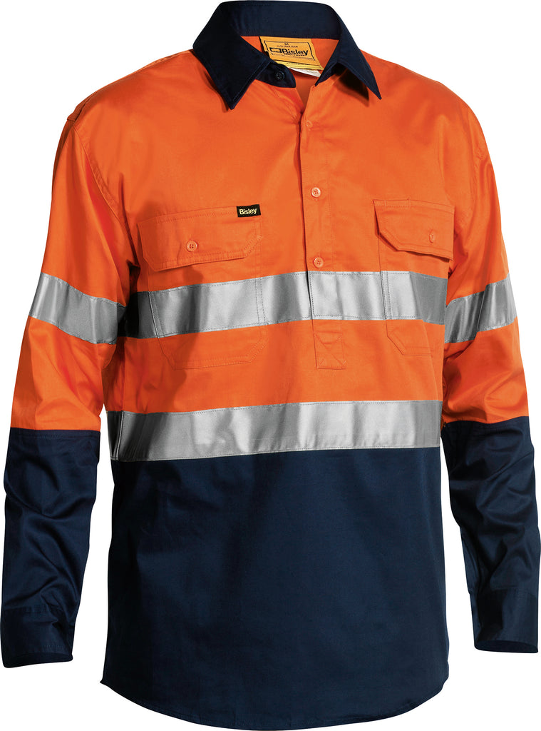 Taped Hi-Vis Closed Front Cool Lightweight Shirt