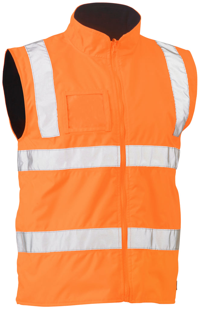Taped Bisley Hi-Vis Vic Rail Wet Weather Vest