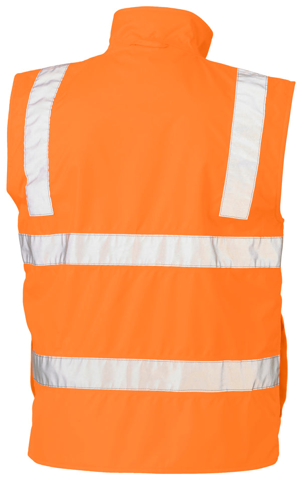 Taped Bisley Hi-Vis Vic Rail Wet Weather Vest