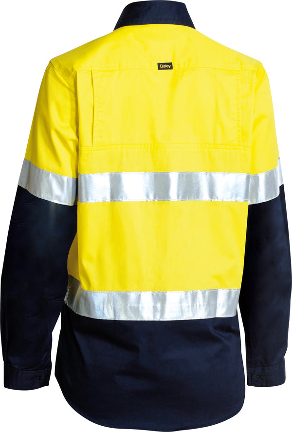 Womens Taped Cool Lightweight Hi-Vis Shirt (Pink/Navy With NBCF Embroidery)