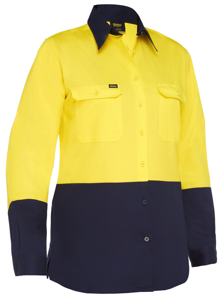 Womens Cool Lightweight Hi-Vis Long Sleeve Shirt