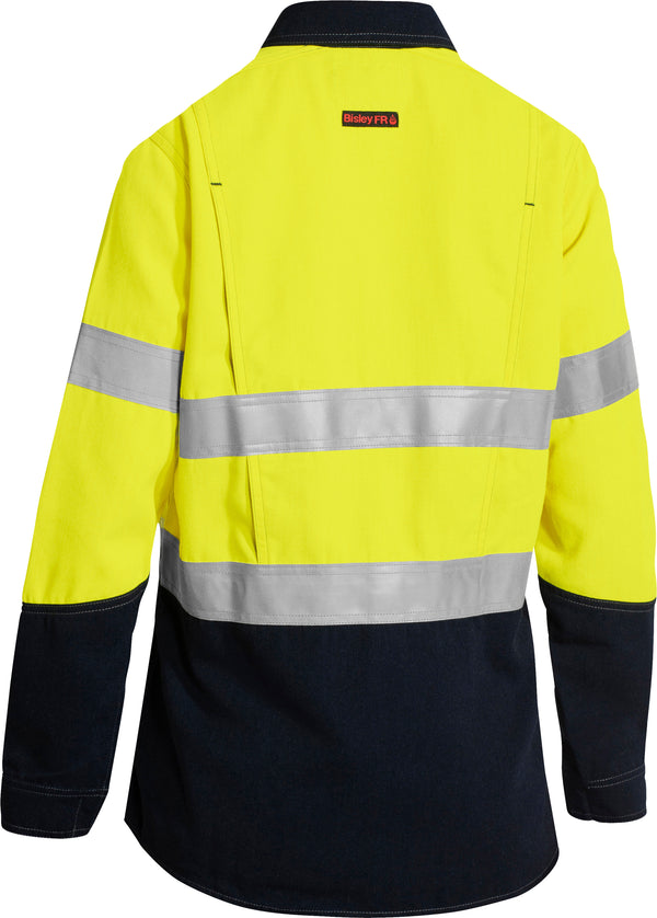 Womens Taped Hi-Vis Lightweight Flame Resitant Vented Shirt