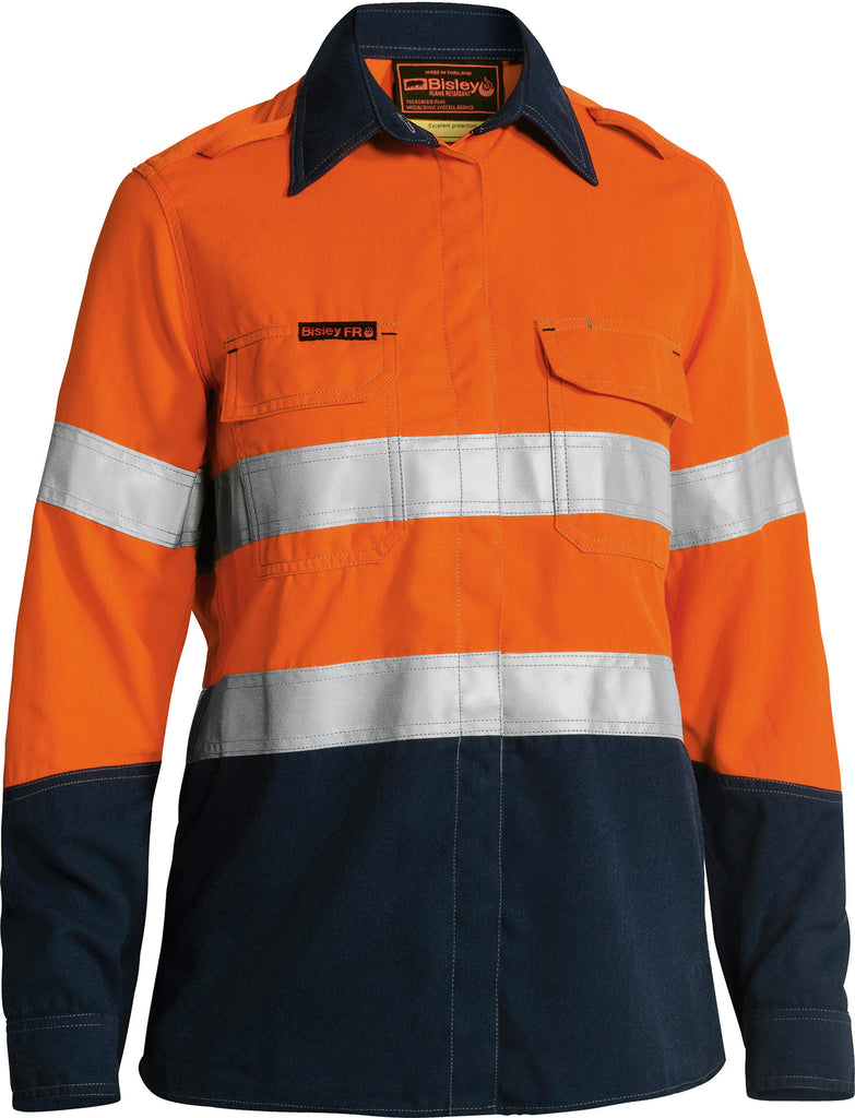 Tencate Tecasafe Plus 700 Womens Taped Hi-Vis Flame Resistant Vented Shirt