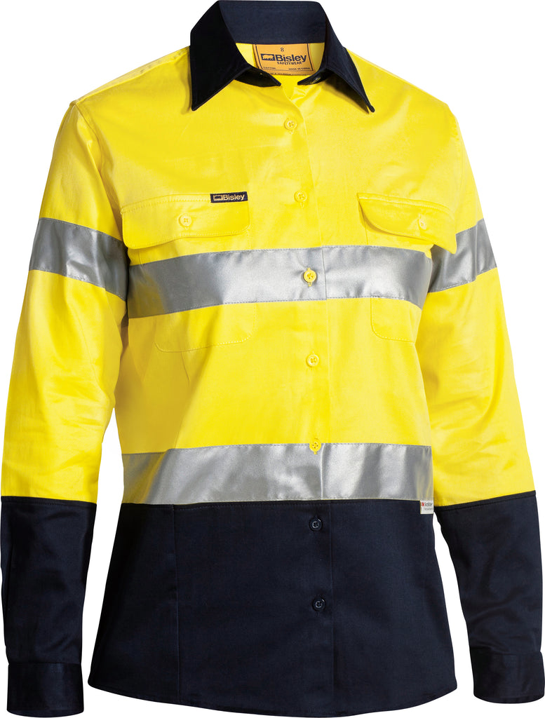 Womens Taped Hi-Vis Drill Shirt