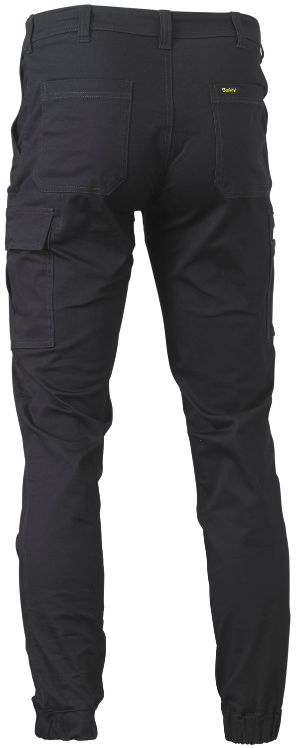 Stretch Cotton Drill Cargo Cuffed Pants (Stout)