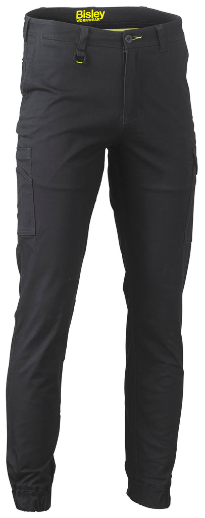 Stretch Cotton Drill Cargo Cuffed Pants (Stout)