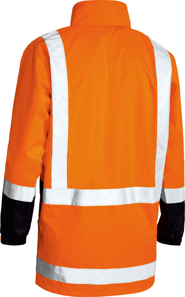 Taped Hi-Vis Bisley Rail Rain Shell Jacket