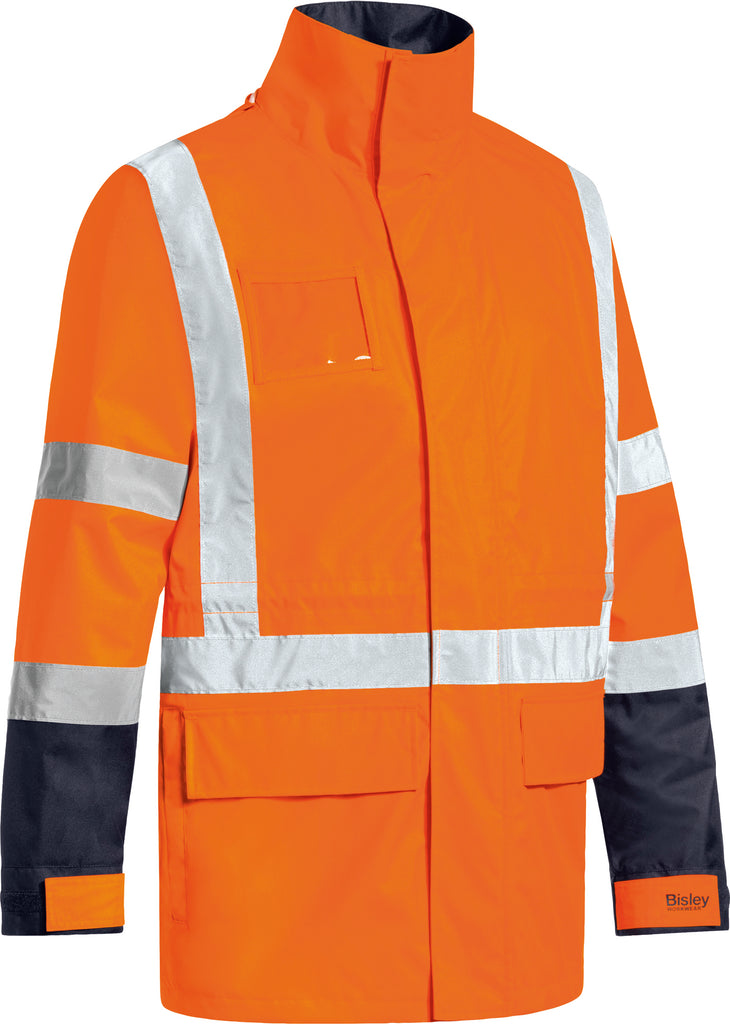 Taped Hi-Vis Puffer Jacket With X Back