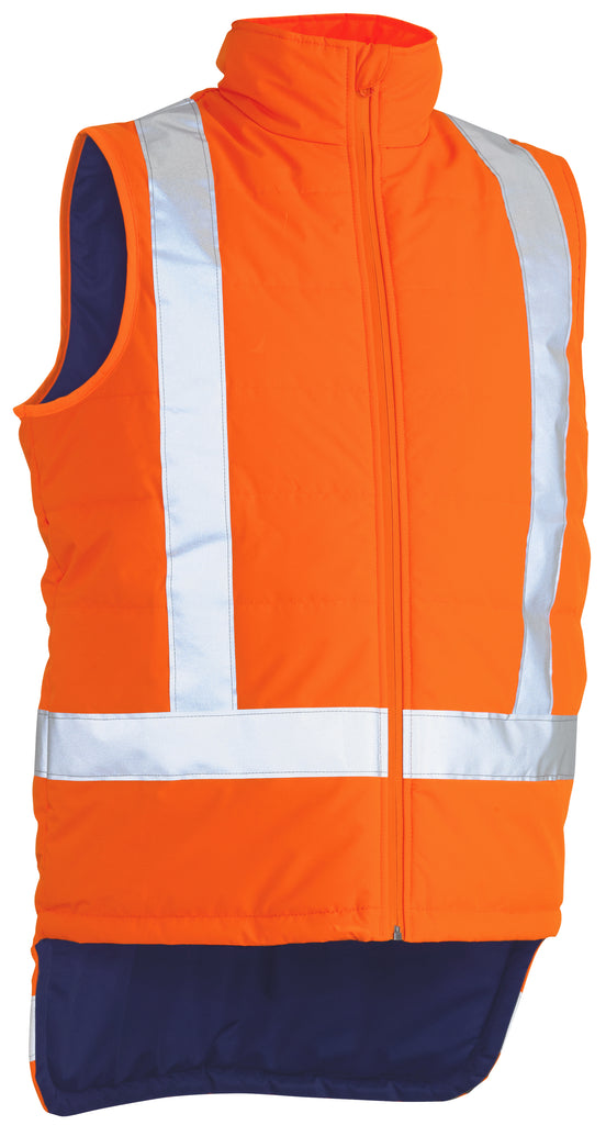 Taped TTMC-W Hi-Vis Puffer Vest With X Back