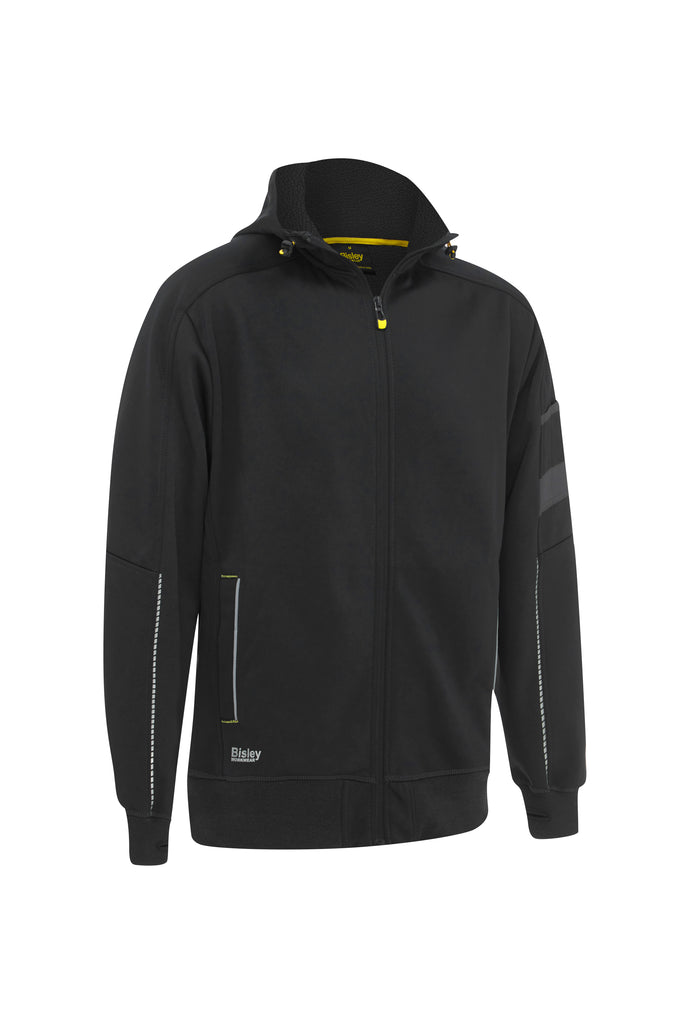 Work Fleece Zip-Front Hoodie With Sherpa Lining