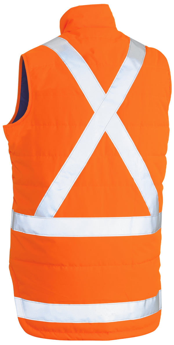 Taped TTMC-W Hi-Vis Puffer Vest With X Back