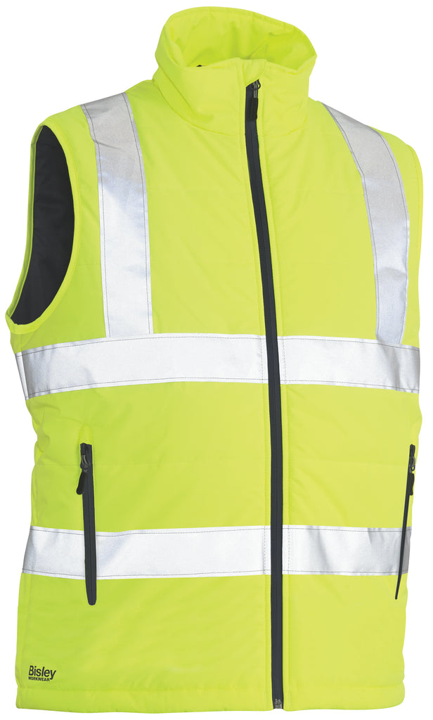 Taped Bisley Hi-Vis Puffer Vest