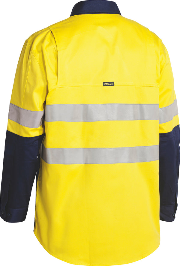 Taped Bisley Hi-Vis Industrial Cool Vented Long Sleeve Shirt