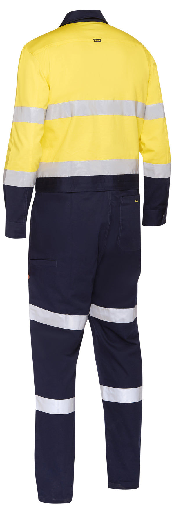 Taped Hi-Vis Work Coverall With Waist Zip Opening (Stout)