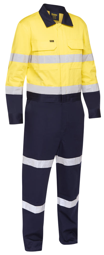 Taped Hi-Vis Work Coverall With Waist Zip Opening (Stout)