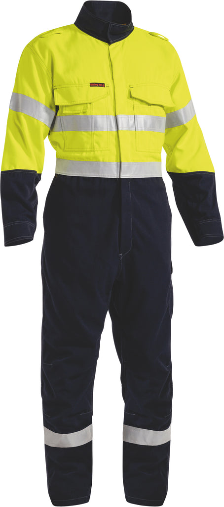 Tencate Tecasafe Plus 700 Taped Hi-Vis Engineered Flame Resistant Vented Coverall (Stout)