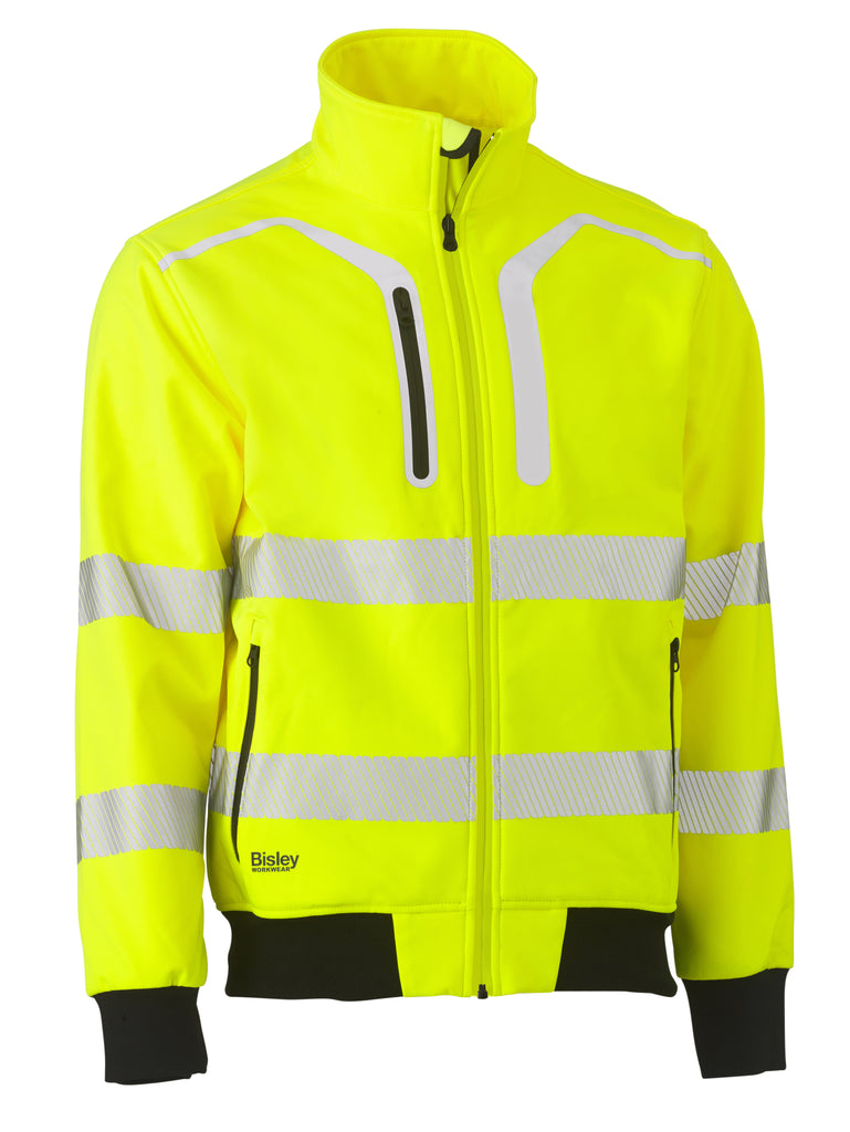 Taped Hi-Vis Soft Shell Bomber Jacket