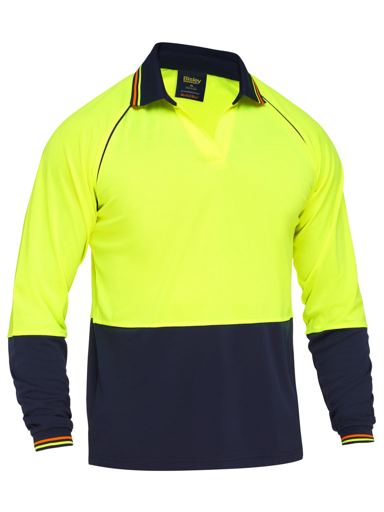 Two Tone Hi-Vis Long Sleeve Polo