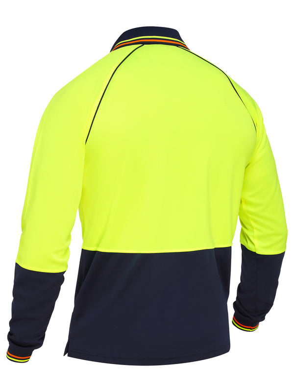 Two Tone Hi-Vis Long Sleeve Polo