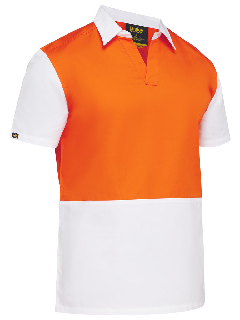 Two Tone Hi-Vis V-Neck Short Sleeve Shirt