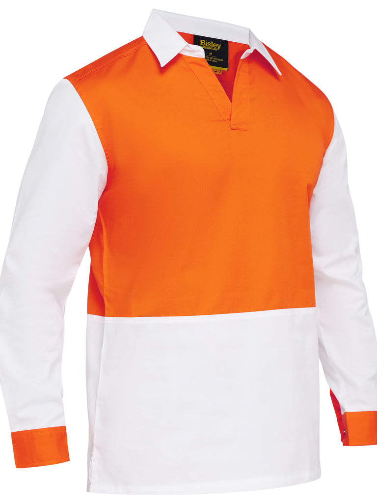 Two Tone Hi-Vis V-Neck Long Sleeve Shirt